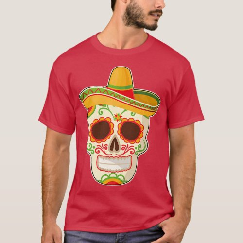 Funny Sugar Skull Day Of The Dead Cinco De Mayo Wo T_Shirt