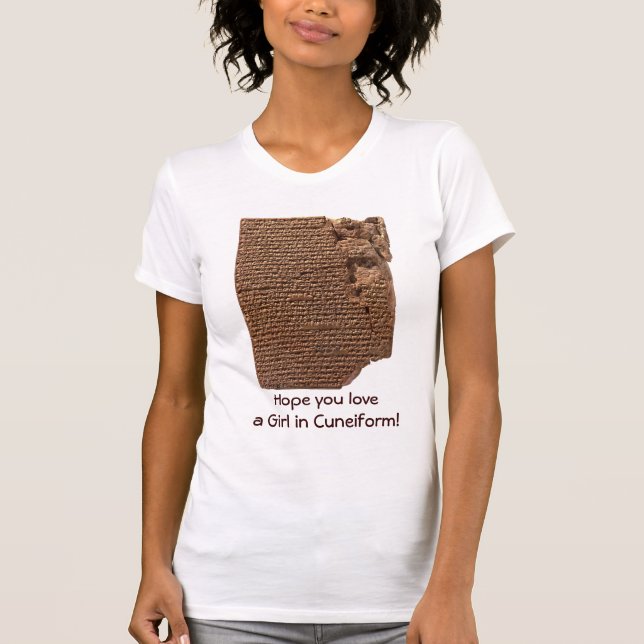 Funny "Sumerian Cuneiform Writing" T-Shirts (Front)