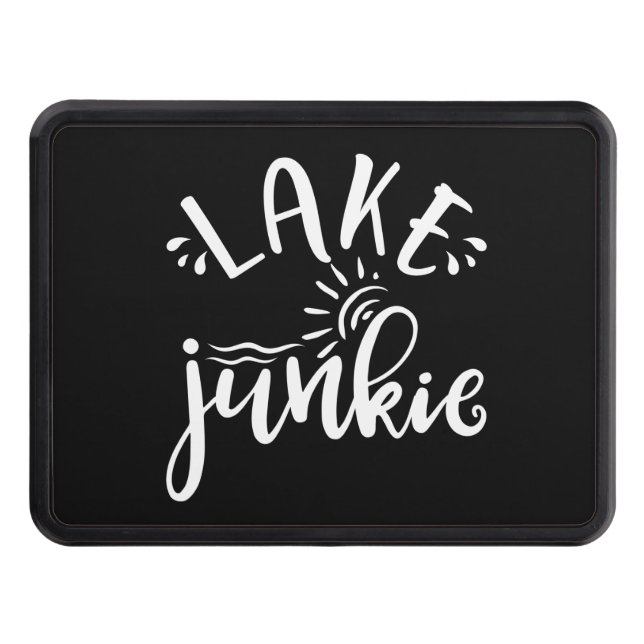 Funny Summer Beach Design. Lake Junkie Hitch Cover (Front)