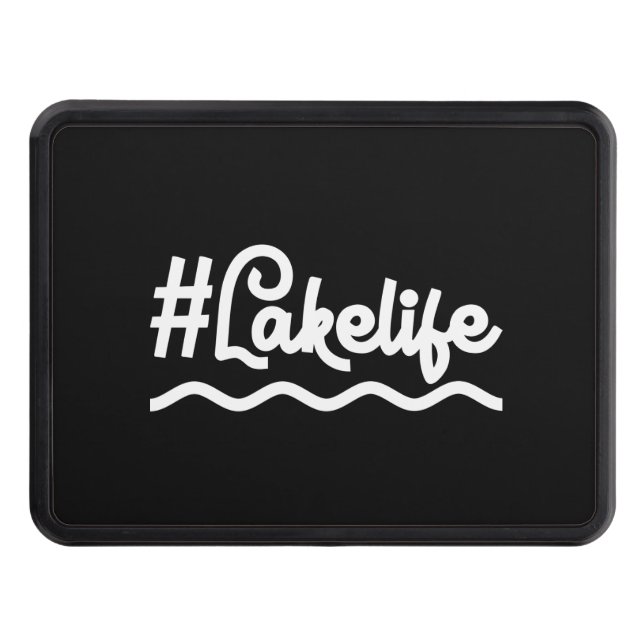 Funny Summer Beach Design. Lake Life Hitch Cover (Front)