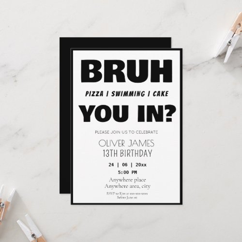 Funny summer birthday invitation 