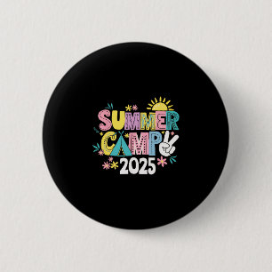 Funny Summer Camp 2025 Summer Vacation Matching Fa Button