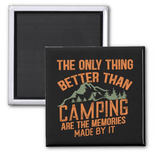 Funny summer camp magnet