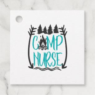 Funny Summer Camp Nurse Nursing Gift Camping RN Favor Tags