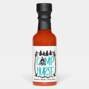 Funny Summer Camp Nurse Nursing Gift Camping RN Hot Sauces