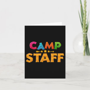 Funny Summer Camp Staff Director Camping Counselor Card