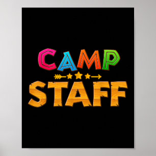 Funny Summer Camp Staff Director Camping Counselor Poster