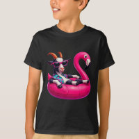 Funny Summer Goat Pink Pool Party Hawaiian Summer