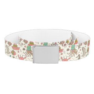 Funny Summer Pattern With Ships Belt