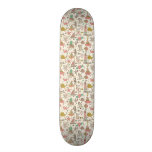 Funny Summer Pattern With Ships Skateboard