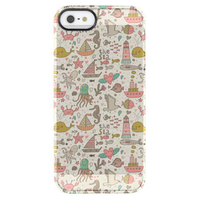 Funny Summer Pattern With Ships Uncommon iPhone Case (Back)