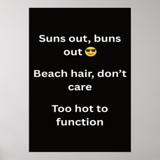 Funny Summer T-Shirt Slogans 2026 Trending Beach H Poster