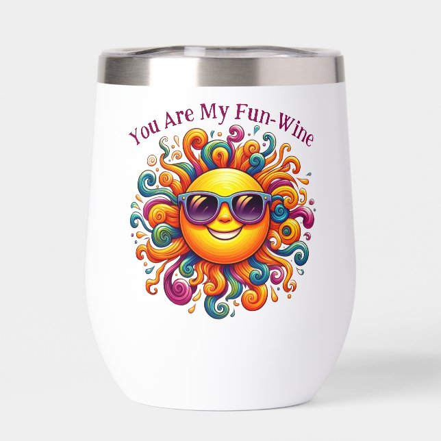 Funny Summer Thermal Wine Tumbler (Back)