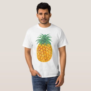 Funny Summer Tropical Fruit Pineapple Food Trendy T-shirt by ReligiousStore at Zazzle