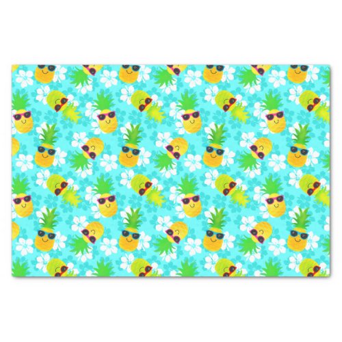 Funny Summer Tropical Pineapples Tissue Paper