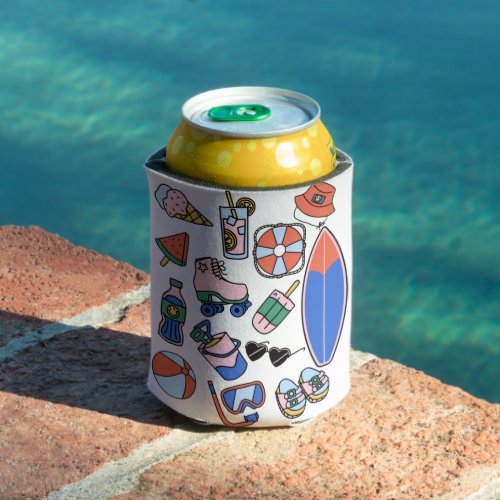 funny summer vacation beach lovers can cooler