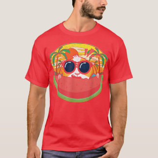 Funny Summer Vibes Cool Sunglasses Guinea Pig Wate T-Shirt