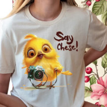 Funny Summer Vibes-Cute Yellow Whimsical Chicken