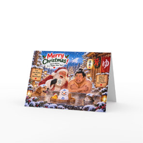 Funny Sumo Wrestler Christmas Card