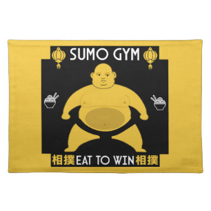 Funny Sumo Wrestler Cloth Placemat