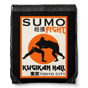 Funny Sumo Wrestler Drawstring Bag