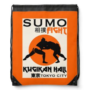 Funny Sumo Wrestler Drawstring Bag