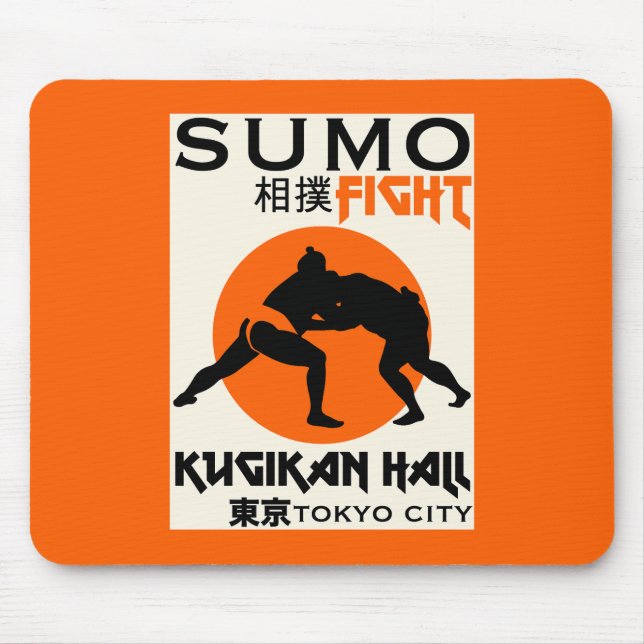 Funny Sumo Wrestler Mouse Pad (Front)