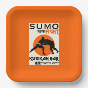 Funny Sumo Wrestler Paper Plates