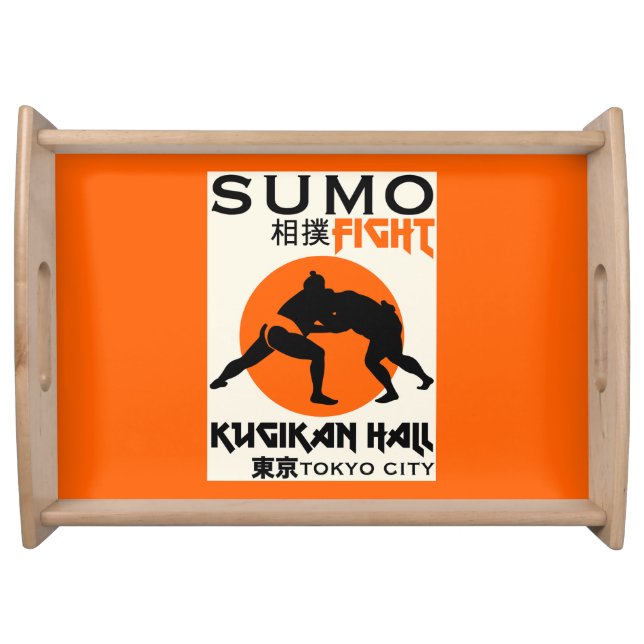 Funny Sumo Wrestler Serving Tray (Front)