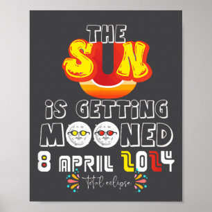 Funny Sun Getting Mooned Solar Eclipse Poster