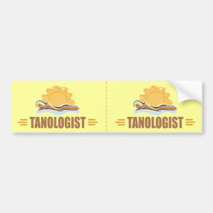 Funny Sun Tanning Bumper Sticker
