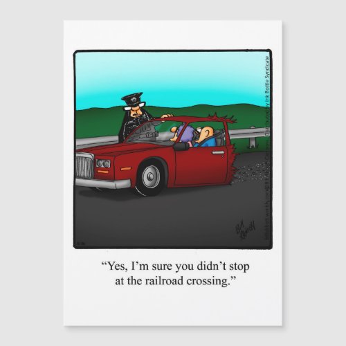 Funny Sunday Drive Magnetic Card