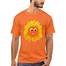 Funny Sunflower Face Orange Black 4Robin