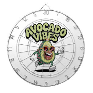 Funny Sunglasses Avocado Dart Board