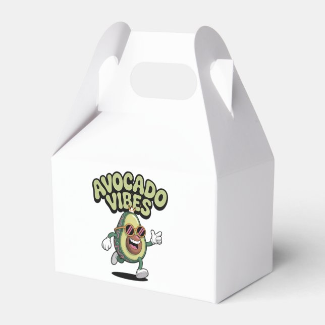 Funny Sunglasses Avocado Favor Boxes (Front Side)