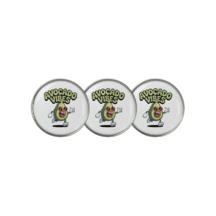 Funny Sunglasses Avocado Golf Ball Marker