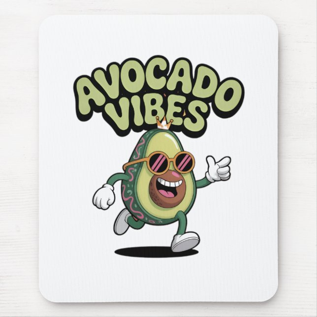 Funny Sunglasses Avocado Mouse Pad (Front)