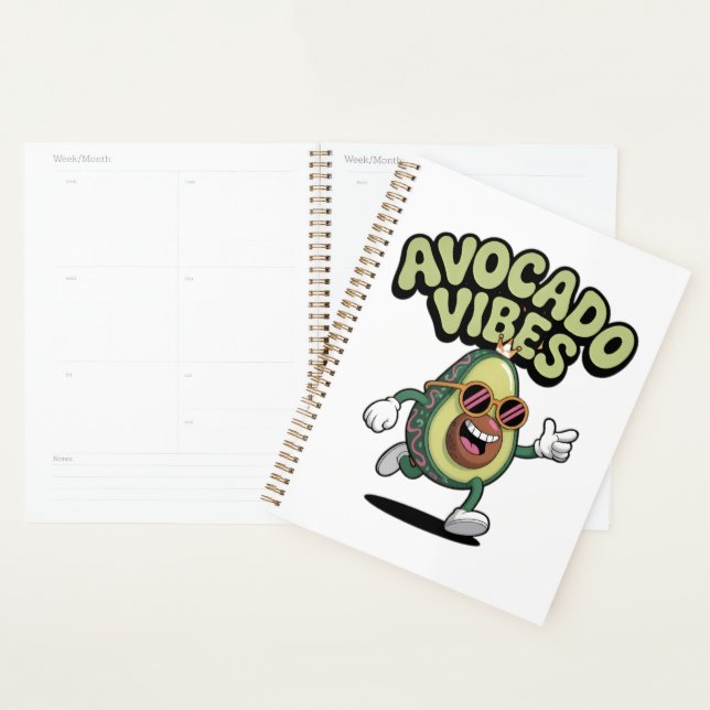 Funny Sunglasses Avocado Planner (Display)