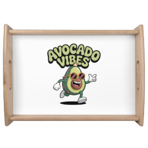 Funny Sunglasses Avocado Serving Tray