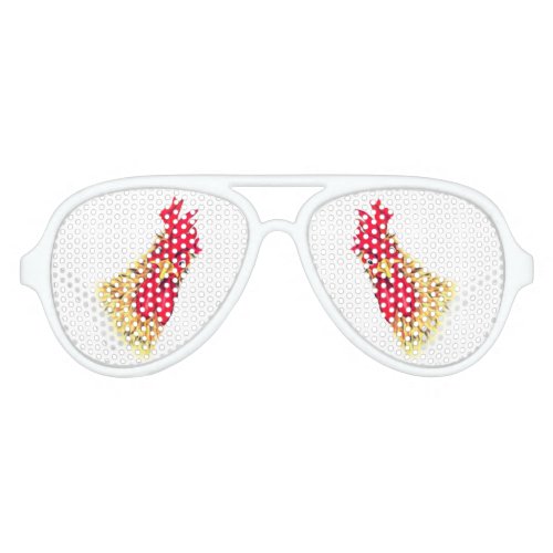 Funny Sunglasses Gift with Surprised Rooster