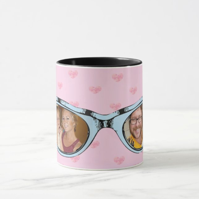 Funny Sunglasses Photo Personalized Coffee Mug (Center)