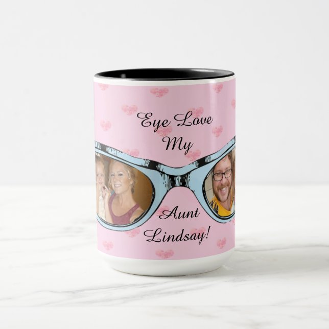 Funny Sunglasses Photo Personalized Coffee Mug (Center)