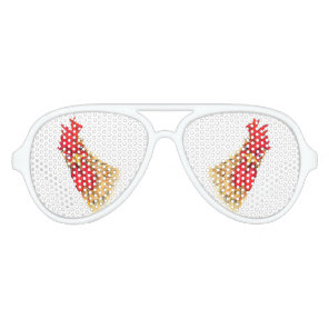 Funny Sunglasses with Surprised Rooster