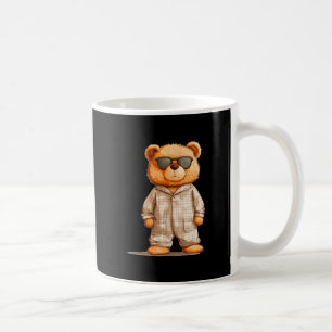 Funny Sungles Teddy Bear In Pajama Costume Design Coffee Mug