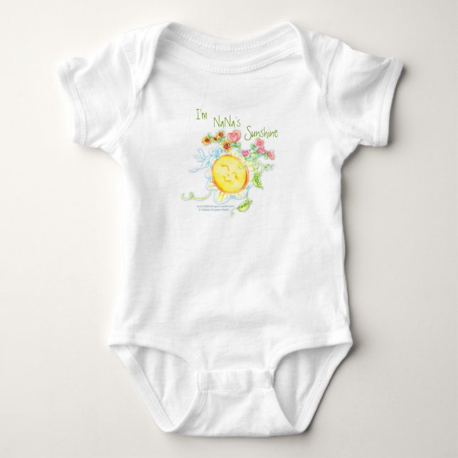 Funny Sunny Face Baby Bodysuit (Front)