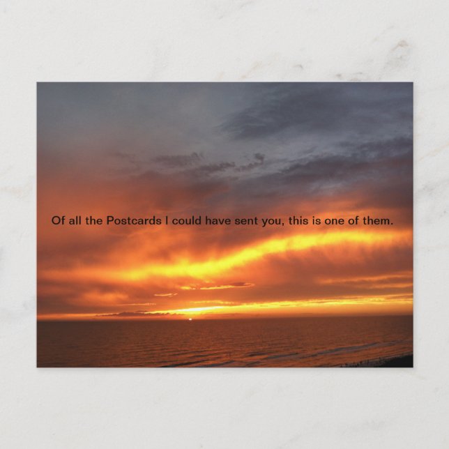Funny Sunset postcard, Postcrossing, Postcards (Front)