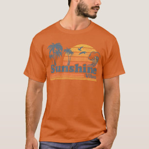 Funny Sunshine Vibes Vacation Beach Vintage 70s Re T-Shirt