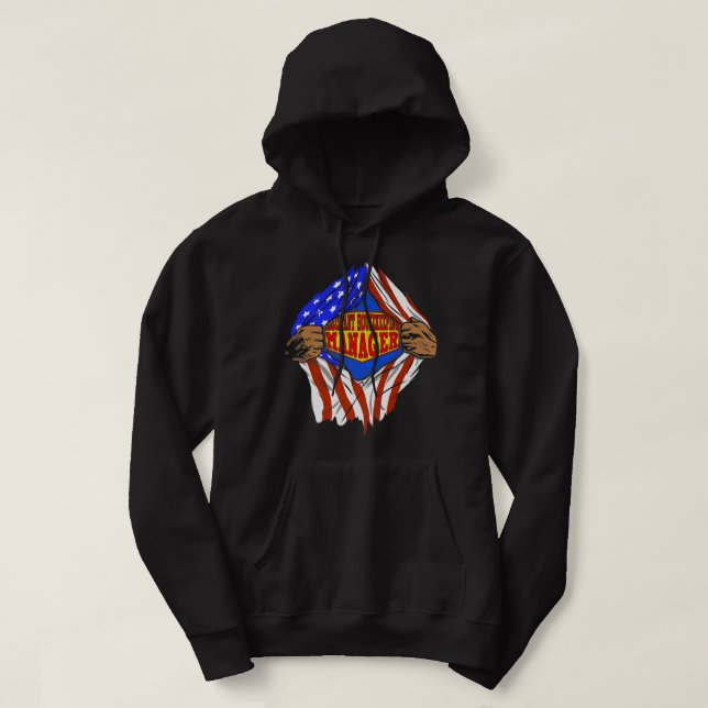 Funny Super Assistant Housekeeping Manager Hero Jo Hoodie (Design Front)