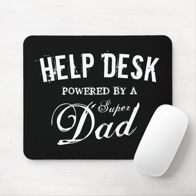 Funny super dad help desk Father's day gift Mouse Pad (With Mouse)
