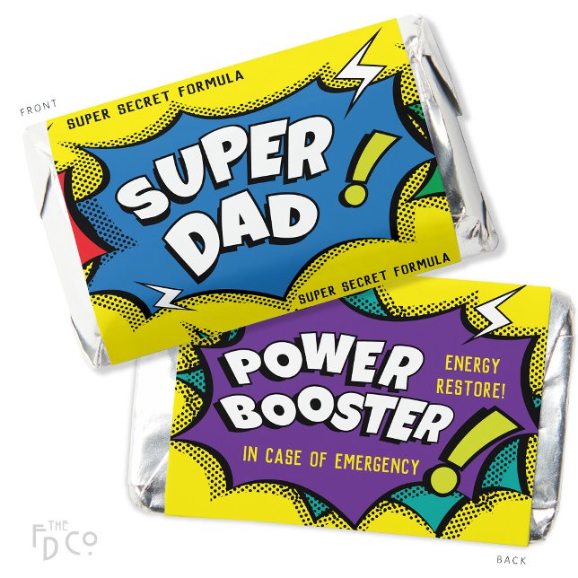 Funny SUPER DAD! POWER BOOSTER!  Hershey's Miniatures (Creator Uploaded)